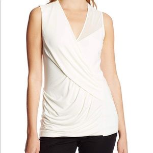 Vince Camuto ivory dressy blouse, EUC, size XL.